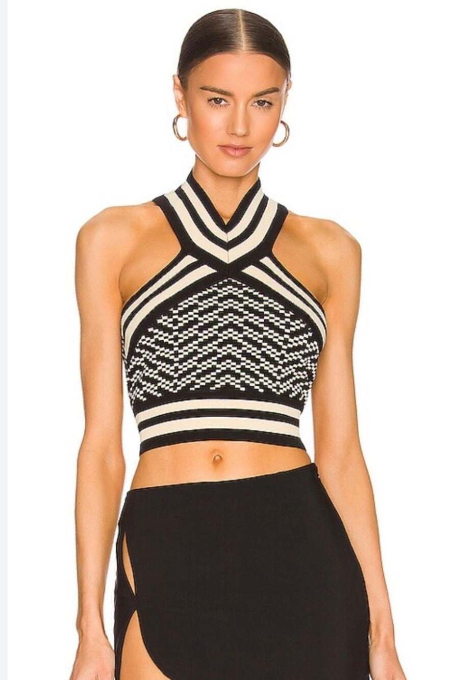 Dodo Bar Or Ava Knit Halter Crop Top